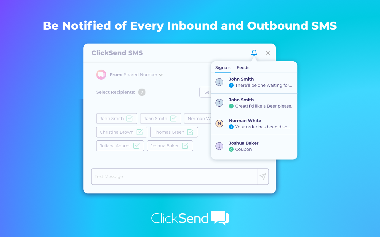 SMS Ordering and Delivery Notifications - ClickSend United States