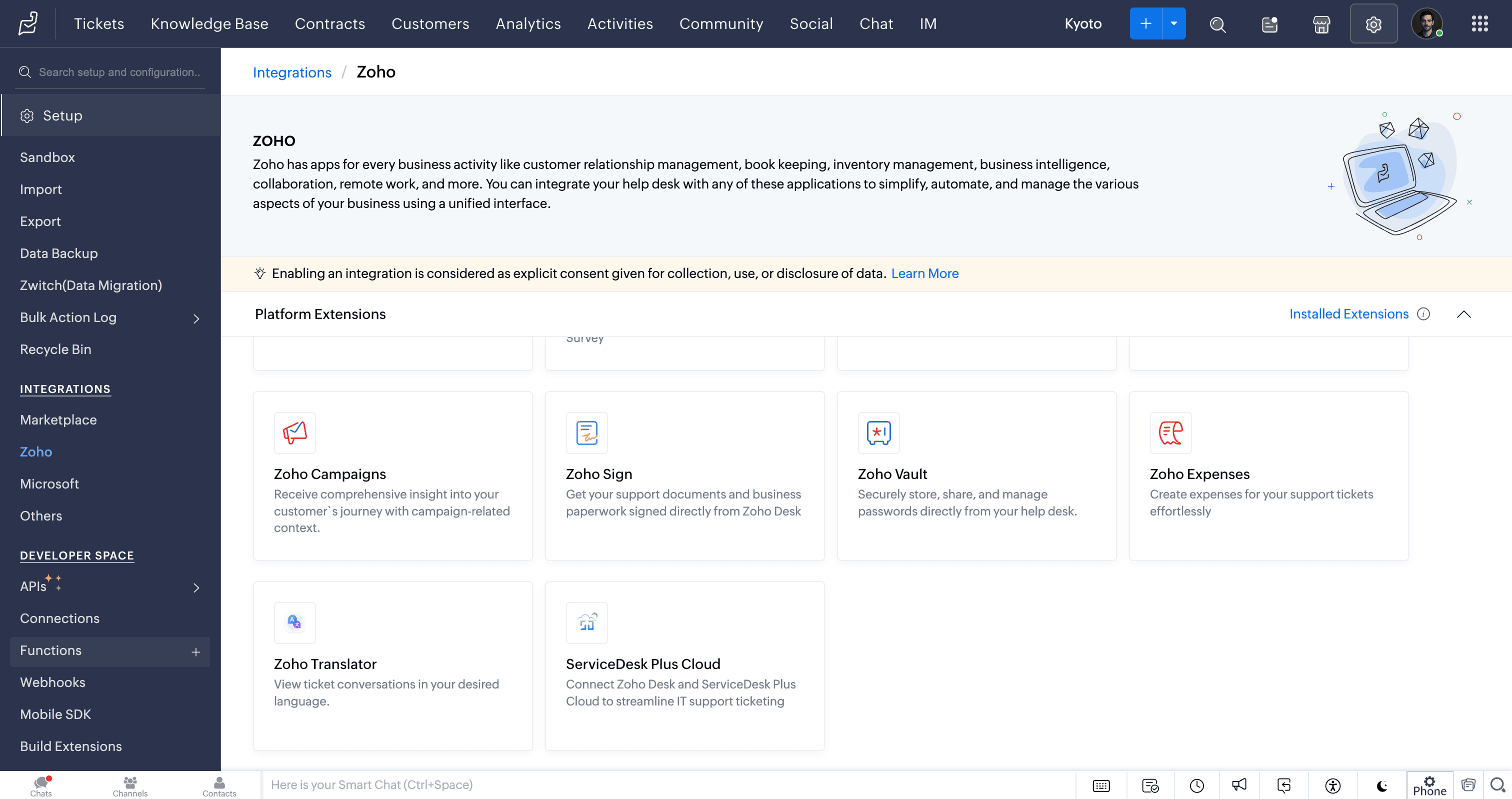 ServiceDesk Plus Cloud for Zoho Desk