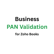 Business PAN Validation for Zoho Books